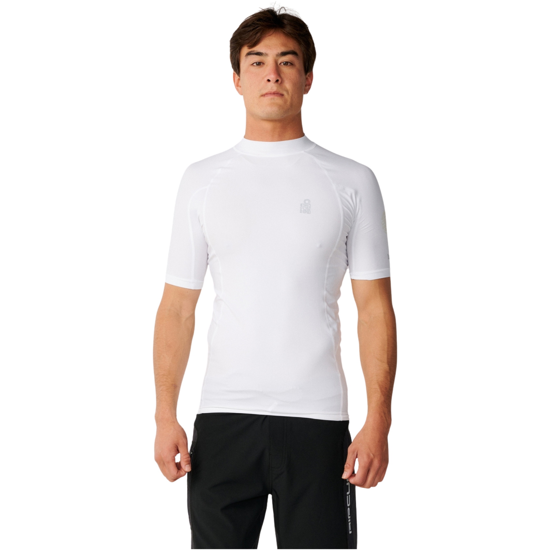 2026 Rip Curl Hombres S-Series UPF Protección Solar Corta Manga Lycra Chaleco 18EMRV - White